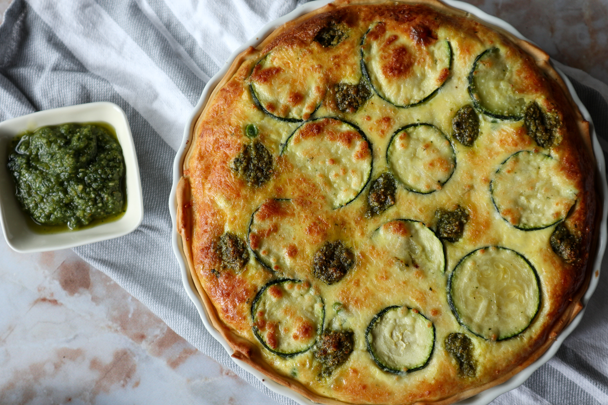 Quiche Met Courgette En Pesto Happily After Food